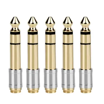 

Gold Plated 6.35 to 3.5 Jack Headphone Audio Adapter Microphone Connector 6.35mm Stereo Male to 3.5mm Female Converter Plug