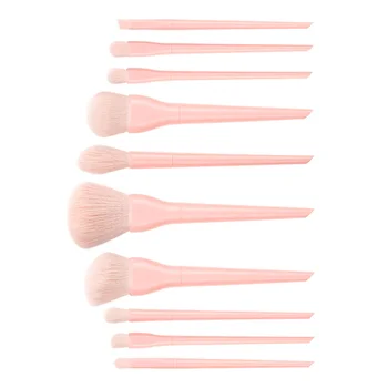 

10 Pcs/1 Set Makeup Brushes Kit Liquid Foundation Brushes Cosmetics Powder Brush Makeup Accessories (Pink)