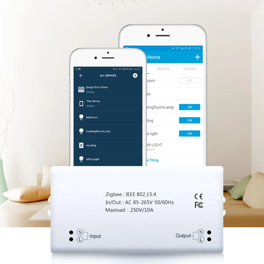 Переключатель голосового управления Zigbee Onoff "умные" аксессуары для дома для Amazon для Alexa LHB99