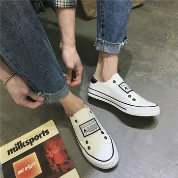 

New Men's Vulcanize Canvas Shoes Fashion Sneakers Low-cut Student Casual Walking Skateboarding Shoes 2019 Unisex Neutral Classic