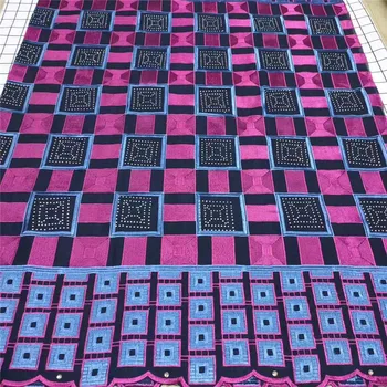 

5 yard Swiss lace fabric latest heavy beaded embroidery African100% cotton fabrics Swiss voile lace popular Dubai style 1L08312