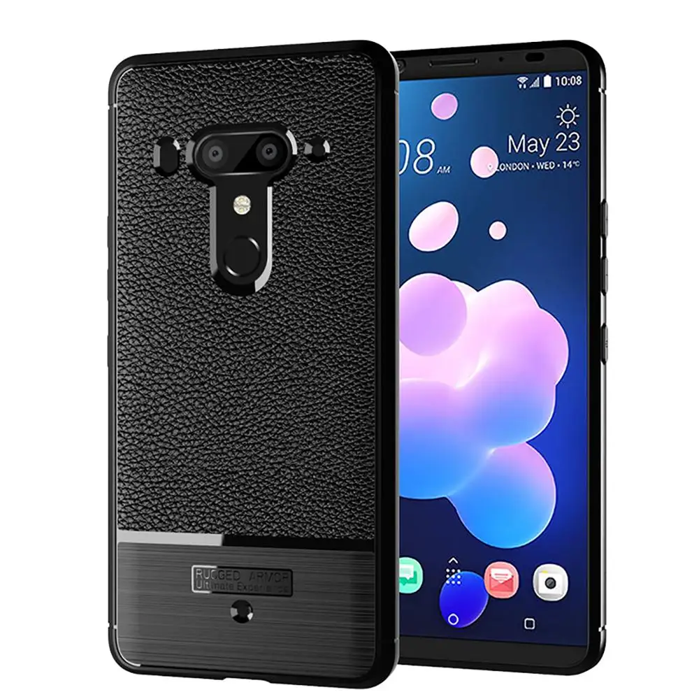 

Soft TPU leather phone case for HTC Desire 12 Plus U11 Eyes life One X2 U11 Plus U12 Life plus gift shell cover black blue red