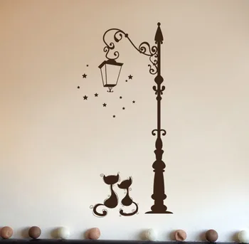

Cute Cat Fashion Wall Stickers Funny Cat Stickers Living Room Decor Tv Wall Decor Child Kids Bedroom Vinyl Home decor BRC08