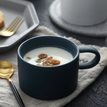 

Minimalism Ceramic Coffee Mug 150ml Simple Shape Office Cup Home Utensils Creative Breakfast Milk Cup Multiple Colors To Choose