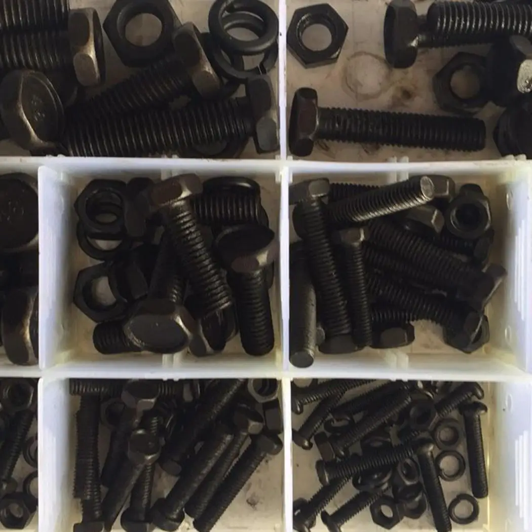 

240Pcs M4 M5 M6 M8 M10 Hex Head Bolt, etc Nut Pcs/Set Set Silver and Bolt Kit Tools Casual, Work, etc Washer