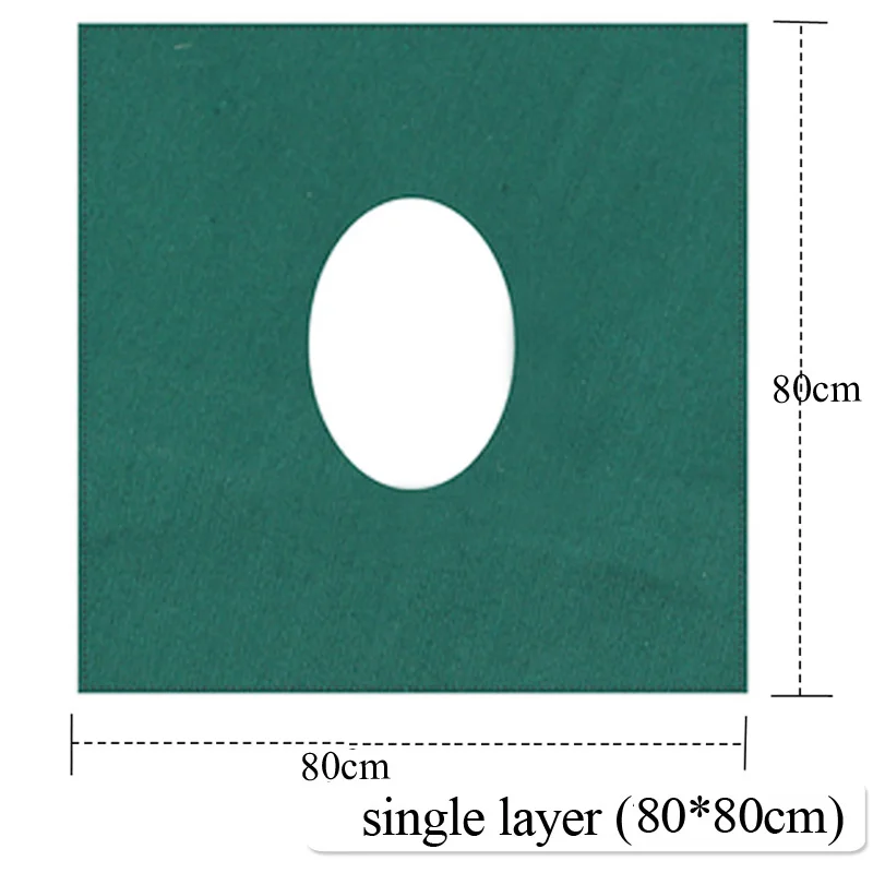 Тканевое покрытие с двойным глазом для лица, ткань из чистого хлопка, тканевое покрытие, хирургический инструмент, салфетка - Цвет: single layer 80x80cm