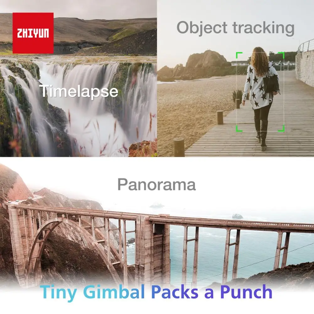 Zhiyun Smooth Q2 3 Axis смартфон ручной шарнирный стабилизатор для камеры GoPro небольшой