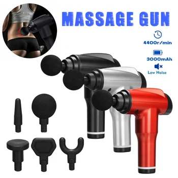 

4400r/min Therapy Massage Guns Sport Therapy Massager Body Relaxation Pain Relief Slimming Shaping Massager 5 Heads Accessories