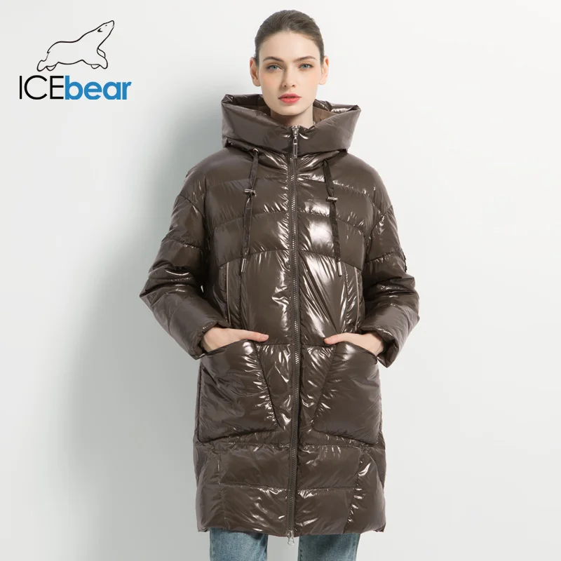 Cena 2019 nowy zimowy płaszcz damski z kapturem kurtka damska z zamkiem błyskawicznym odzież damska grube ciepłe płaszcze Casual Ladies Parkas GWD19504I