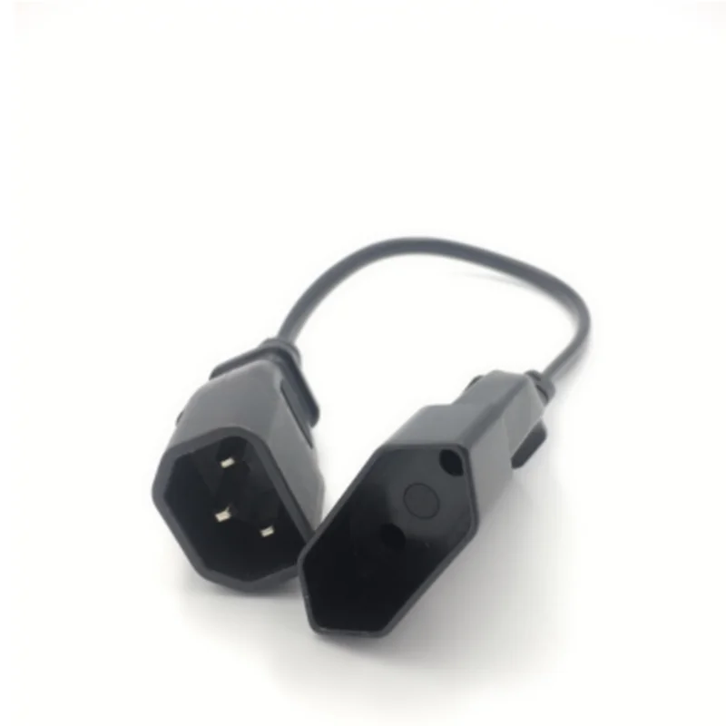 IEC 320 C14 Male Plug to European 2Pin Female Power Cable For UPS PDU,EU Power Adapter Cord,30CM