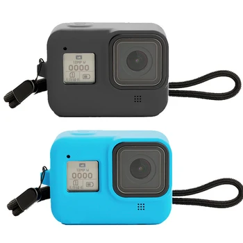 

Gosear Soft Silicone Protective Sleeve Frame Case Cover with Hand Strap for Gopro Hero 8 Go pro Action Camera Accessories