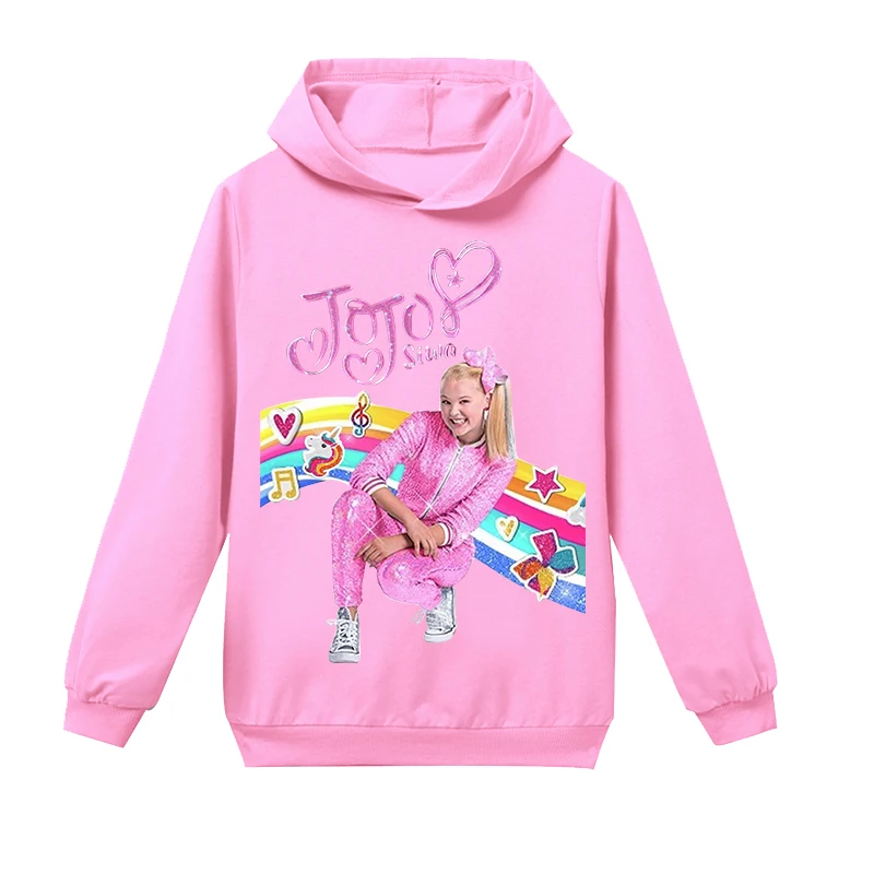 JoJo Siwa/Одежда для девочек; толстовки с капюшоном; Новая детская одежда; Осенняя хлопковая Футболка; топы; футболки для малышей; Рождественский свитер; комплект; пальто gormiti