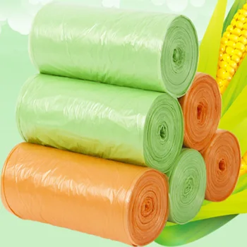 

100 Pcs Trash Bag Biodegradable Waste Garbage Bags Flat mouth Thickened Dustbin Bags for Kitchen Office