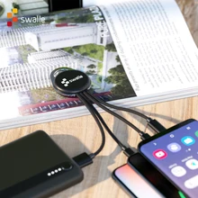 Горячая Swalle 3 в 1 USB кабель брелок короткий Micro usb type C мульти зарядный кабель для Xiaomi huawei iPhone Быстрая зарядка