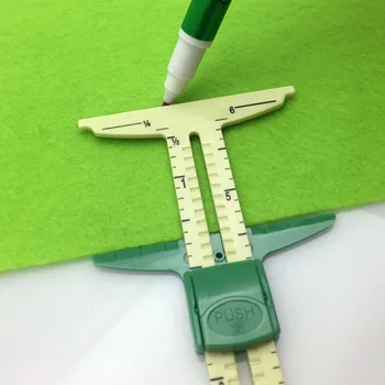 

High Quality 5-IN-1 SLIDING GAUGE WITH NANCY Measuring Sewing Tool Patchwork Tool Ruler Tailor Ruler Tool Accessories Home Use