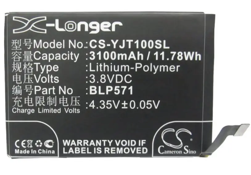 Cameron sino 3100mah аккумулятор для ONEPLUS A0001 One BLP571 мобильный, смартфон аккумулятор