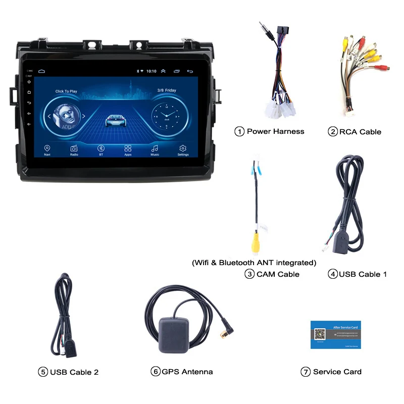 Android 8,1 Автомобильный мультимедийный плеер для toyota estima/PREVIA/Tarago/Canarado Радио Стерео gps навигационная система