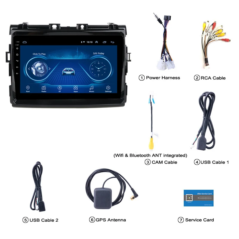 Discount Android 8.1 Car Multimedia Player for Toyota Estima/PREVIA/Tarago/Canarado radio stereo gps navigation system 5