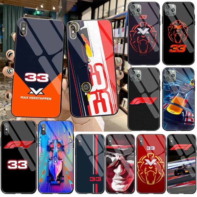 iphone 8 plus wallet case F1 Racer 33 Number Phone Case Tempered Glass For iPhone 12 pro max mini 11 Pro XR XS MAX 8 X 7 6S 6 Plus SE 2020 case iphone 8 clear case