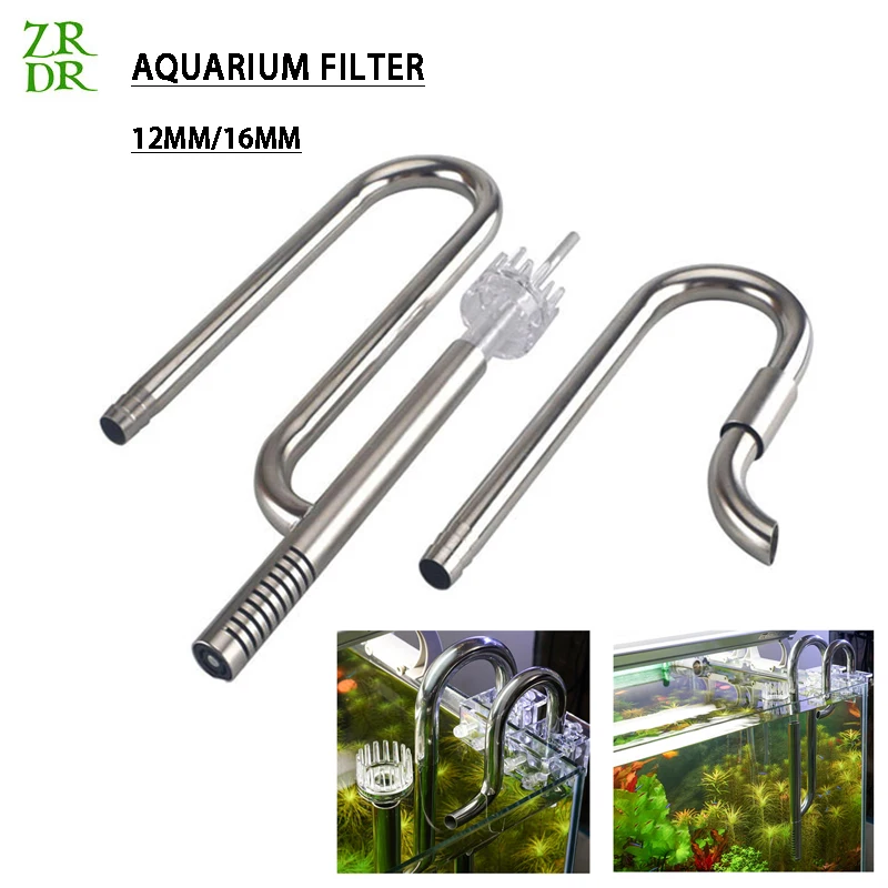 Aquarium 304 Stainless Steel Lily Tube Rotating Surface Inlet An