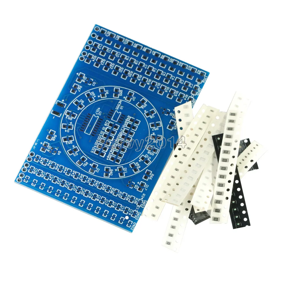 CD4017 вращающийся светодиодный SMD NE555 пайка практический Совет DIY Kit Fanny Skill обучение электронный набор