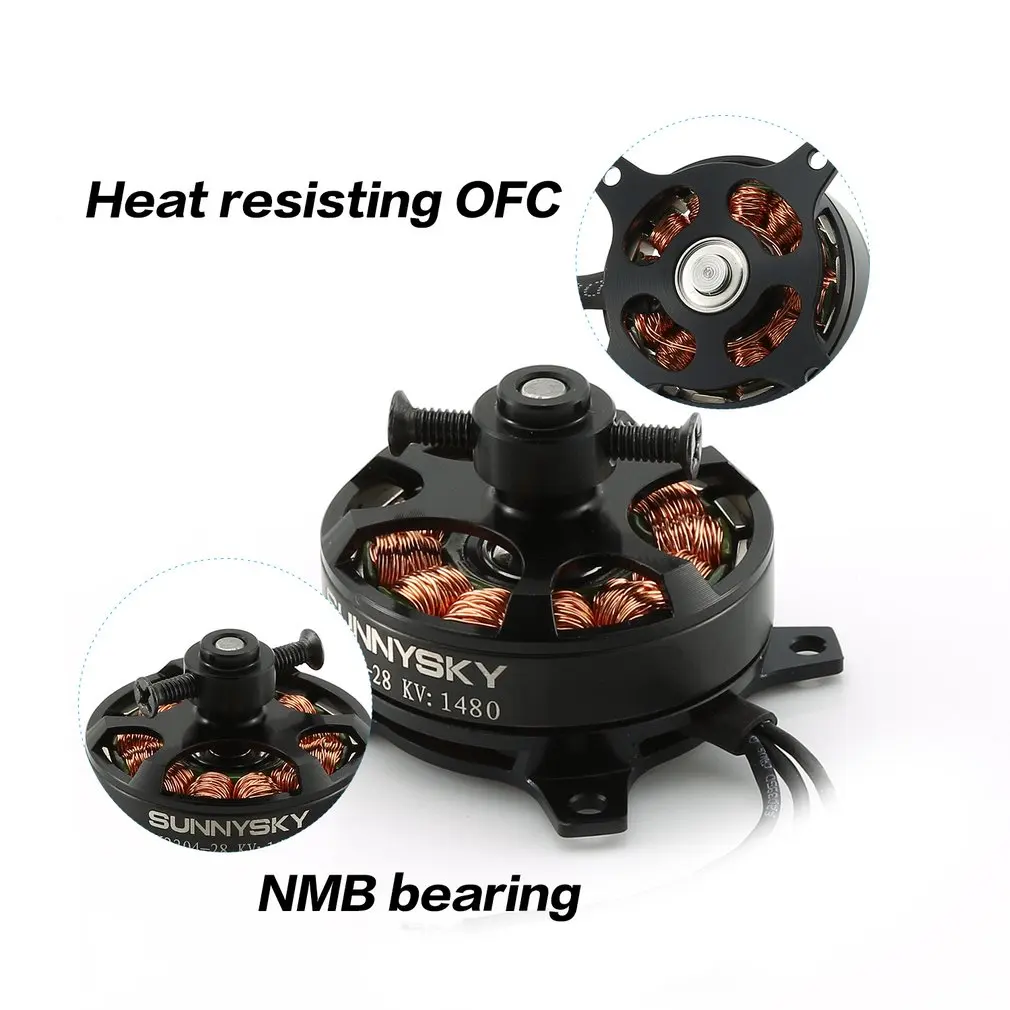 SUNNYSKY X2204 1480KV 1800KV бесщеточный двигатель с фиксированным крылом для многоосевой воздушной радиоуправляемой модели бесщеточного двигателя самолета