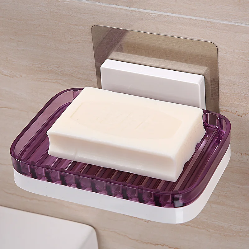 

Shuangqing Toilet Soap Dish Soap Water Draining Soap Box Wall Hangers Sucker Soap Dish 5165