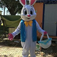 Новинка, костюм пасхального кролика, маскарадный костюм на день рождения, маскарадный костюм, размер для взрослых, с фабрики+, горячая распродажа