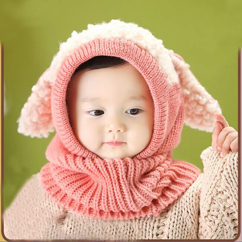 Зимний теплый шерстяной шарф с капюшоном для маленьких девочек и мальчиков, шапки, женские шали, шелковый шарф, bufandas invierno mujer