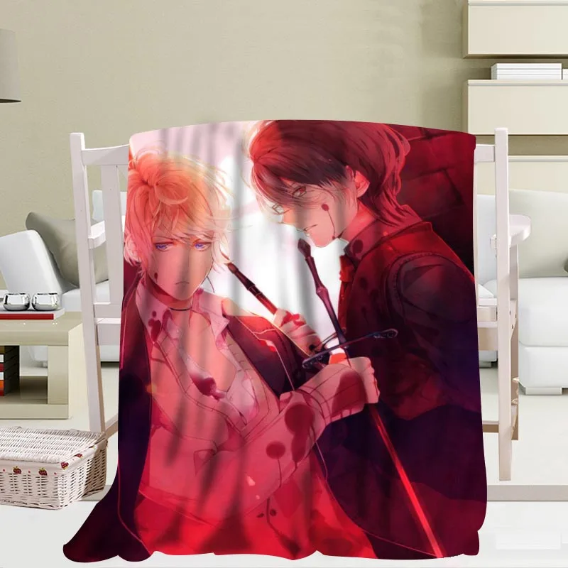 Anime DIABOLIK LOVERS Blanket TR/ Flannel Fleece Fabric Blanket New Year Decoration Comfortable Warm Super Soft Bedroom - Color: 4