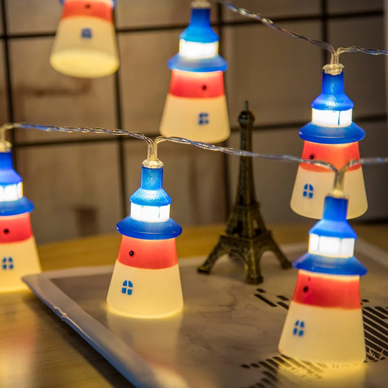 

Fairy Lighthouse Battery Operated String Lights 3m LED Decoration For Christmas Garland On The Window adornos de navidad