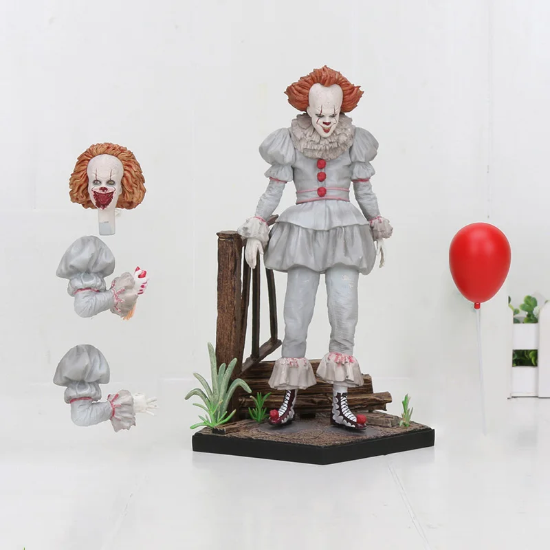 NECA 18 см horro Stephen King's It Pennywise Джокер клоун BJD фигурка игрушки куклы косплей Хэллоуин День Рождество подарок - Цвет: Зеленый
