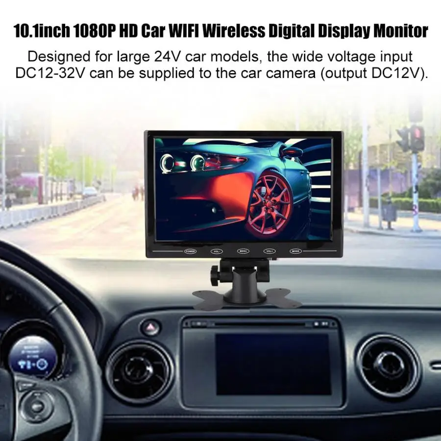 

10.1 inch TFT Screen 1080P HD Car Auto WIFI Wireless Digital Display Monitor for Android iOS Phones Portable Display Monitor