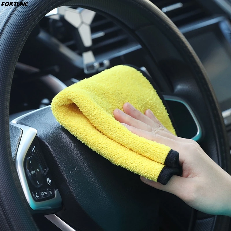 

5pcs Extra Soft Coral Fleece Car Wash Microfiber Towel Car Cleaning Drying Care Thickened Cloth For Car Wash Detailing Towel