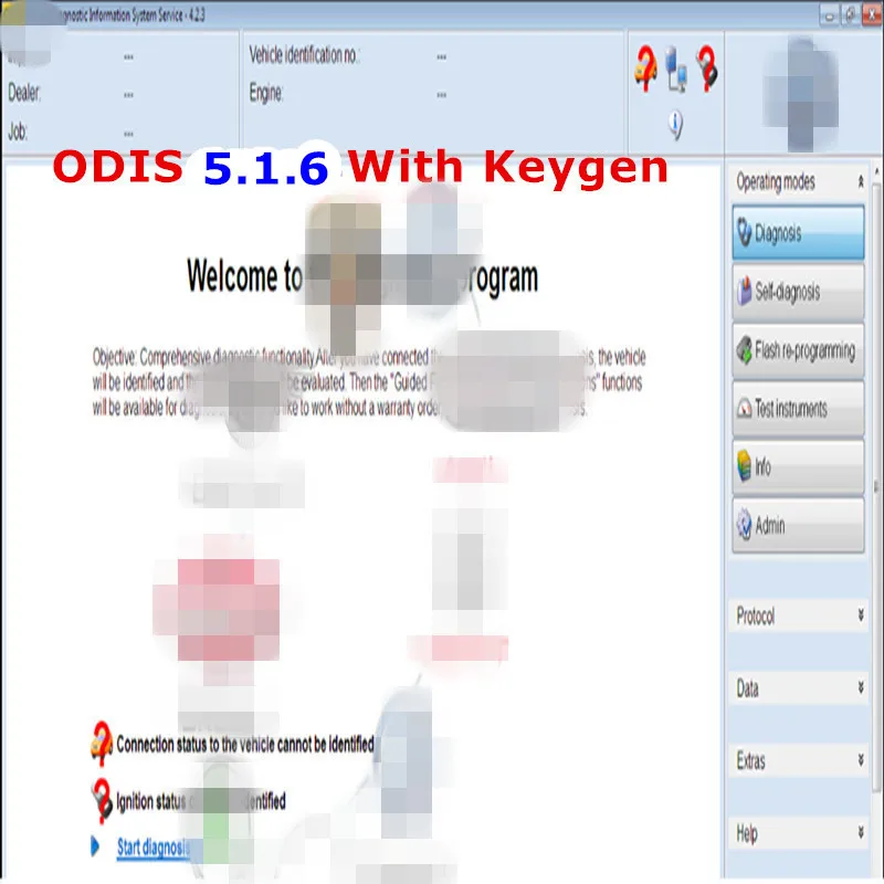 Newest 5.1.6 ODIS V5.1.6 ODIS Engineering V9.2.2 Free License To 2030 For VAG Cars To 2019 ODIS-E For 5054A 6154 Diagnostic Tool