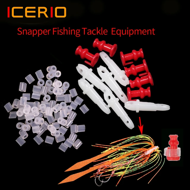 Icerio 50pcs Abs Plastic Saltwater Fishing Tackle Snapper Slide Parts  Silicone Ring Skirts & Rubber Tie Fixed Lure Accessories - Fishing Lures -  AliExpress