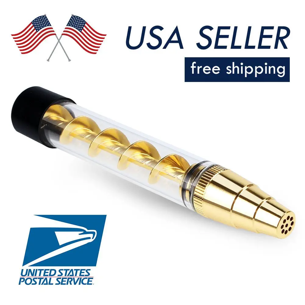 

Mini Smoking Pipe Tobacco Pipes Mini Twisty Glass Blunt Metal Tip With Cleaning Brush