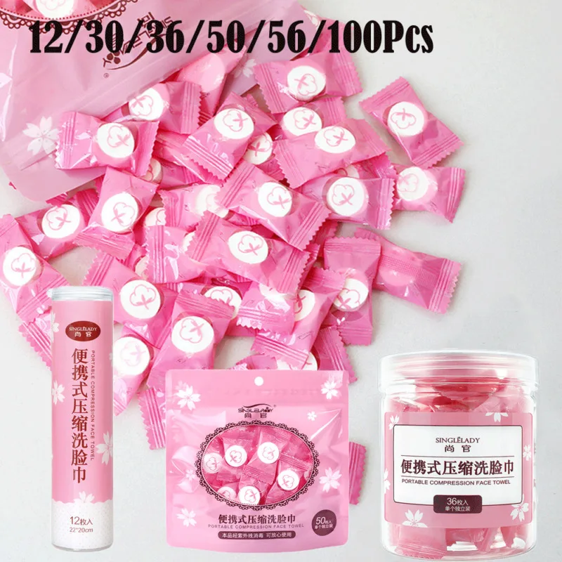 100PCS White Compressed Towels Coin Camping BBQ Fishing Fitness Sport Travel Wipes Toilet Paper Tablets for Home
