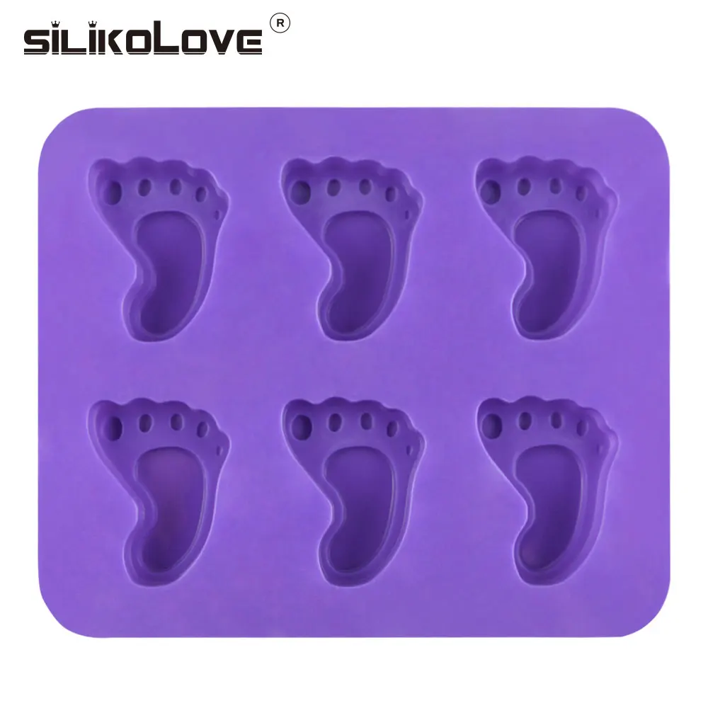 Silikolove 3D стопы Форма силиконовая форма для шоколада торт выпечки инструменты
