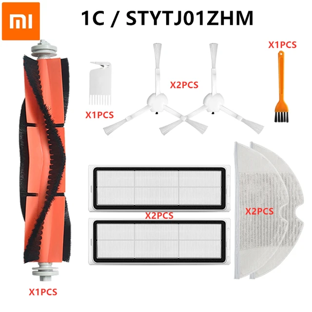 Xiaomi Mijia 1C/STYTJ01ZHM Main Side Brush Water Tank Mop Cloth HEPA Filter Kit Robot Vacuum Cleaner Replacement Parts Package 5