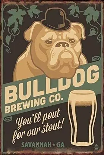 

Dogs and Beer 8x12 Inches Retro Vintage Decor Sign Metal Tin Sign Home Bar Wall Decor JSBZ-0487