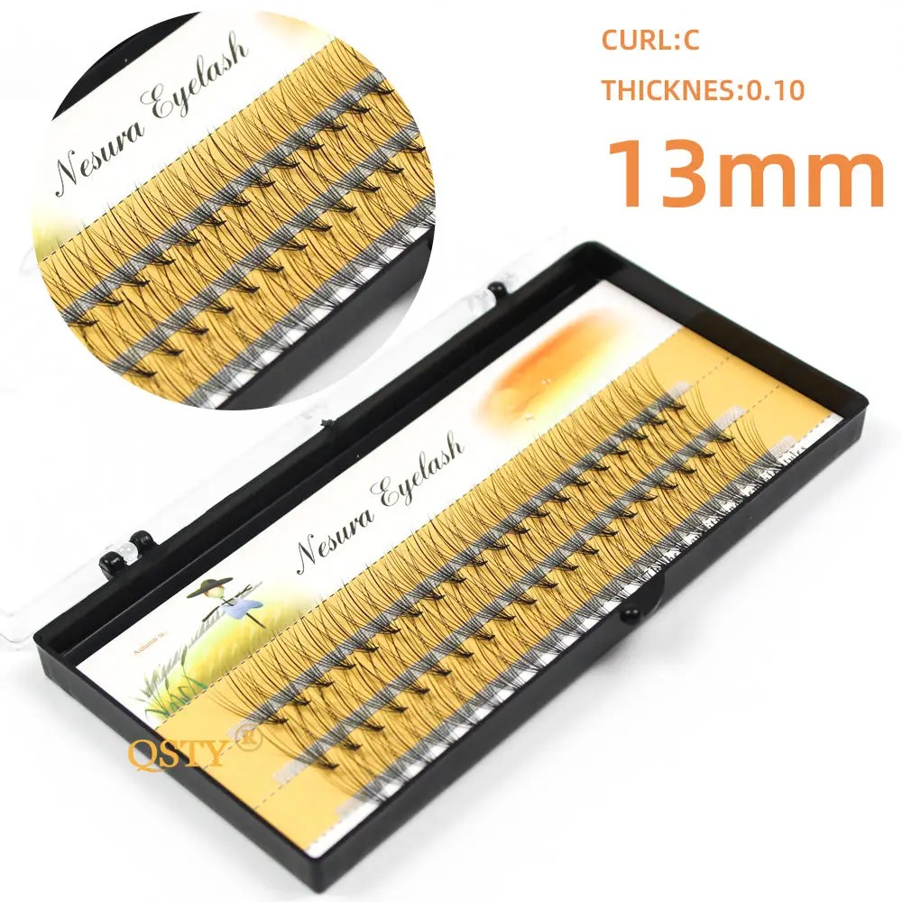 60 Bundle 10D Natural Soft Mink Eyelash Individual Grafting Eyelashes Extension Russian Volume Curl False Lashes Make up Cilias 38