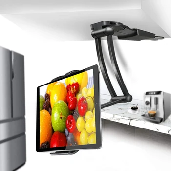 

Kitchen Tablet Stand Wall Desk Tablet Mount Stand Fit For 5-10.5 inch Width Tablet Metal Bracket Smartphones Holders