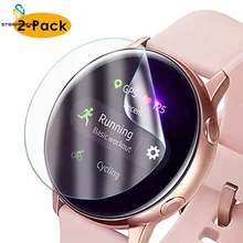 2 шт Защитная пленка для samsung Galaxy Watch Active мягкая ультратонкая 3D Защитная пленка с закругленными краями+ Чистящие наборы