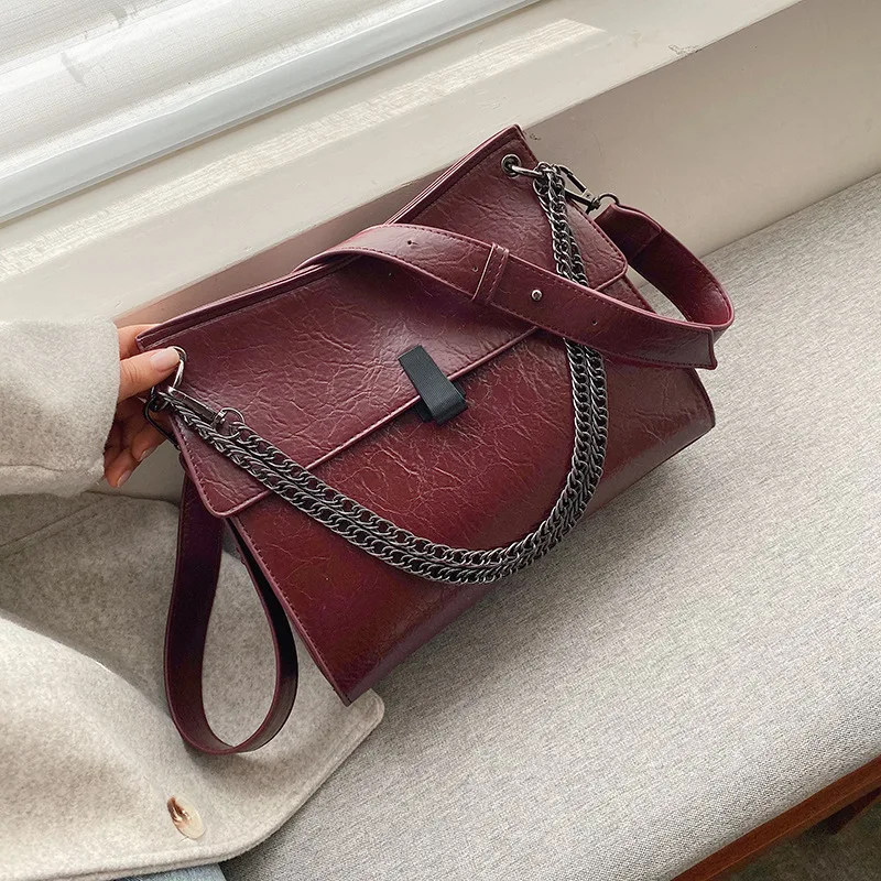 

Winter CHIC Casual Textured Bag Women's 2020 New Style Korean-style Versitile Fashion Shoulder Chain Square Sling Bag