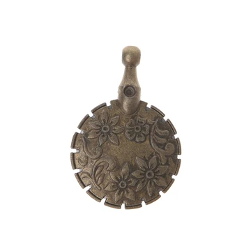 

Sewing Thread Yarn Cutter Pendant Round Shape Antique Bronze Craft DIY Tool Home