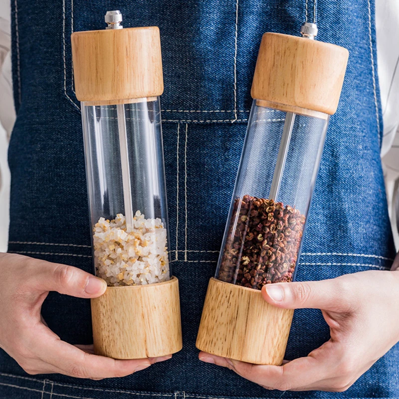 5" 8" 10" Refillable Wooden Salt Pepper Mill Spice Manual Grinder Kitchen Tool 5" 8" 10" Refillable Wooden Salt Pepper Mill Spice Manual Grinder Kitchen Tool
