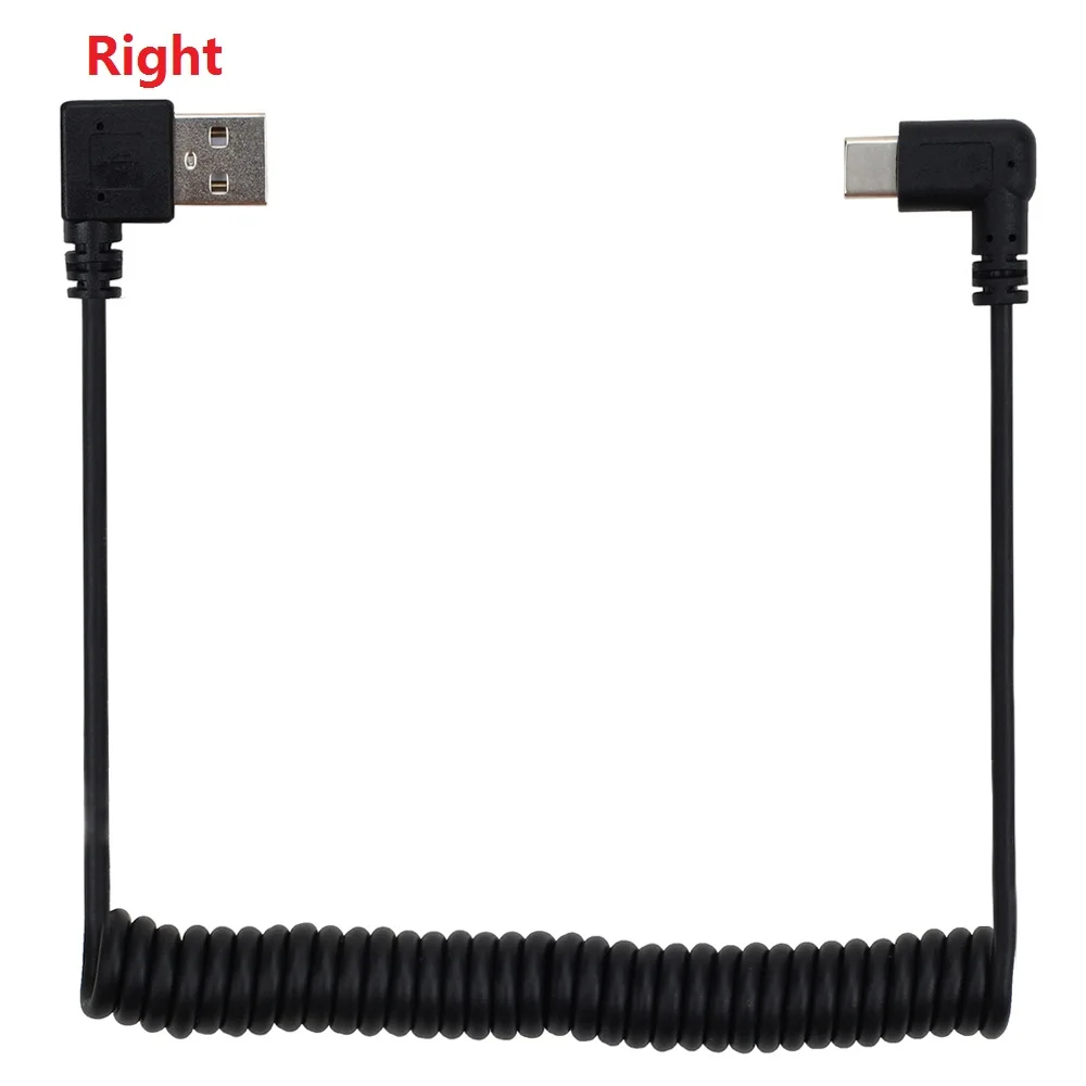 Более 2А Двойной локоть USB2.0 для type-C пружинный кабель для передачи данных Xiao Xiaomi Mi Hua wei glory type-c зарядный кабель