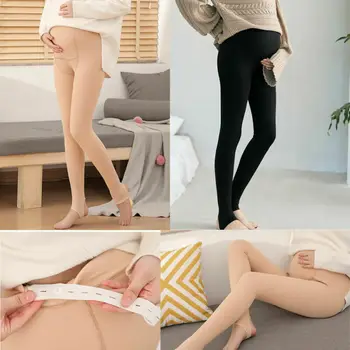 

2019 Plus-size Winter Warm Women Pregnant Maternity Tights Pregnancy Support Bump Tummy Lady Tights Thick Footed Pantyhose
