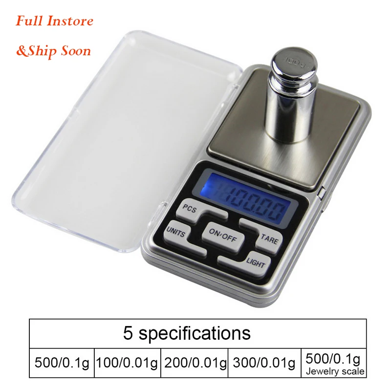 Цифровые Мини весы 100/200/300/500 г 0 01/0 1 высокоточные карманные с подсветкой для